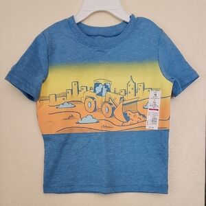 Jumping Beans Blue and Yellow Construction Tee